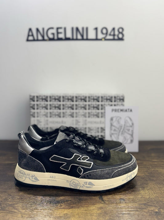 Premiata Nous    Sneaker Pelle Nera E Verde   Casual Premiata Uomo 46