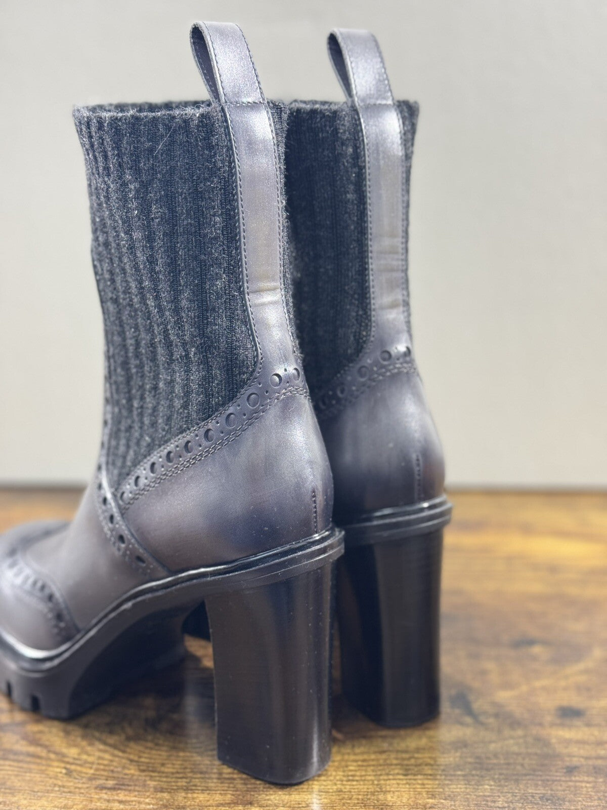 Santoni Tronchetto  Donna Pelle Grey   Casual Luxury Boot Woman Santoni 35.5