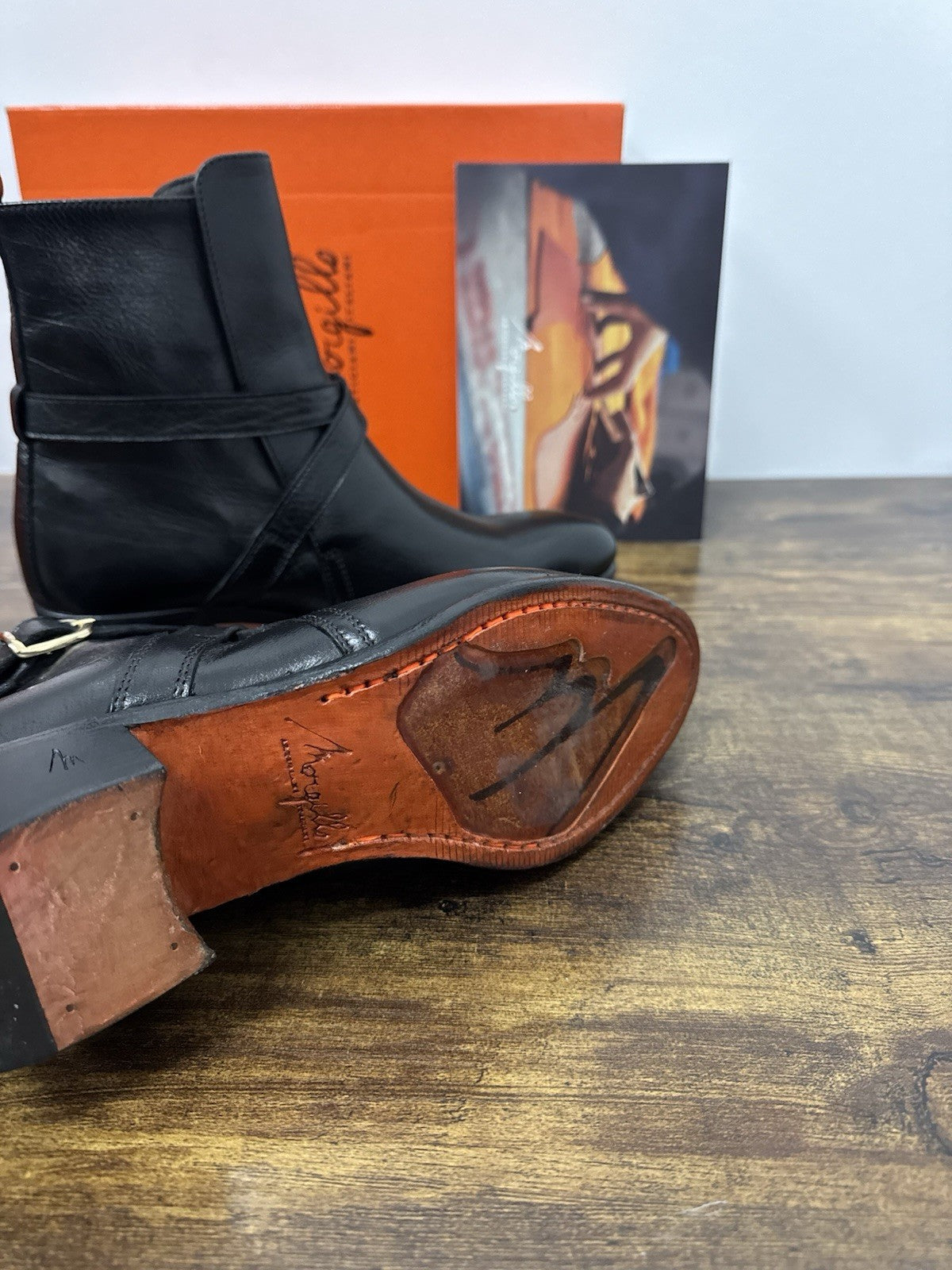 Morgillo Stivaletto Texano Pelle Nero  100% Made In Italy Casual Donna 40