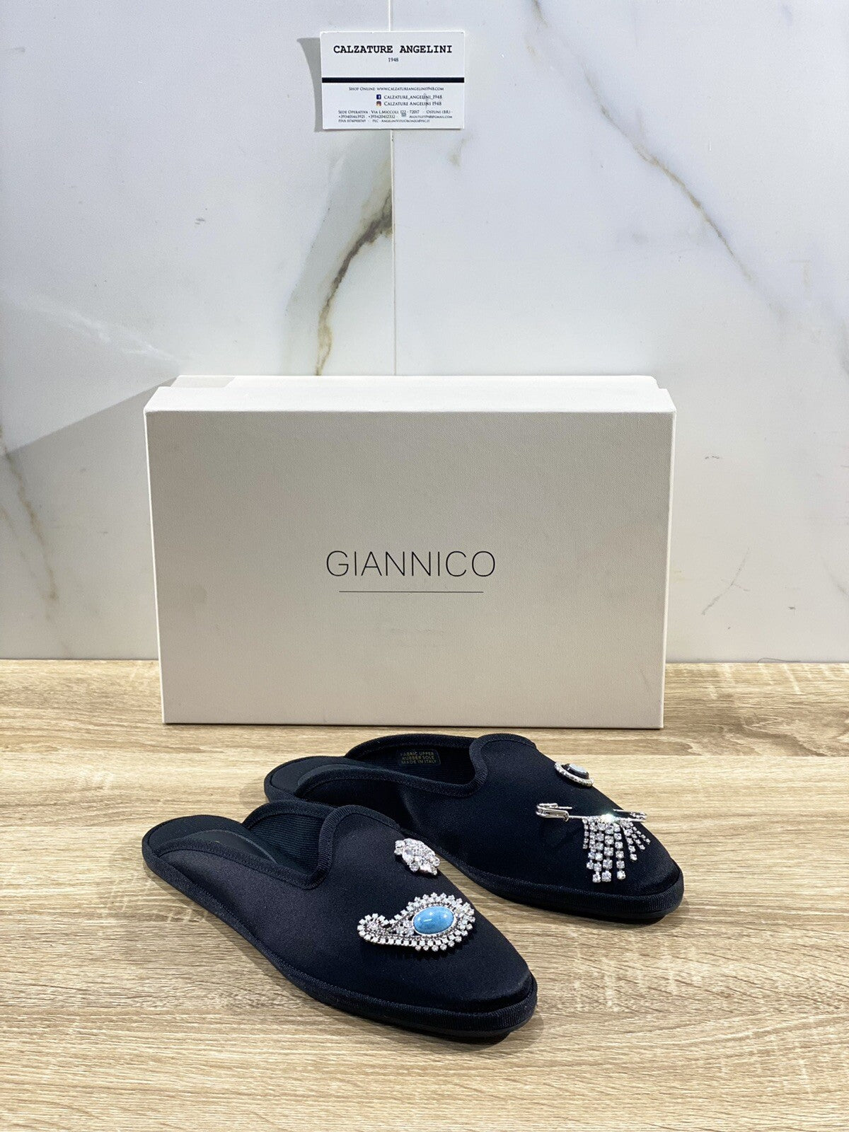 Giannico Scarpa Donna Mules Nera Luxury Giannico Woman Shoes 40
