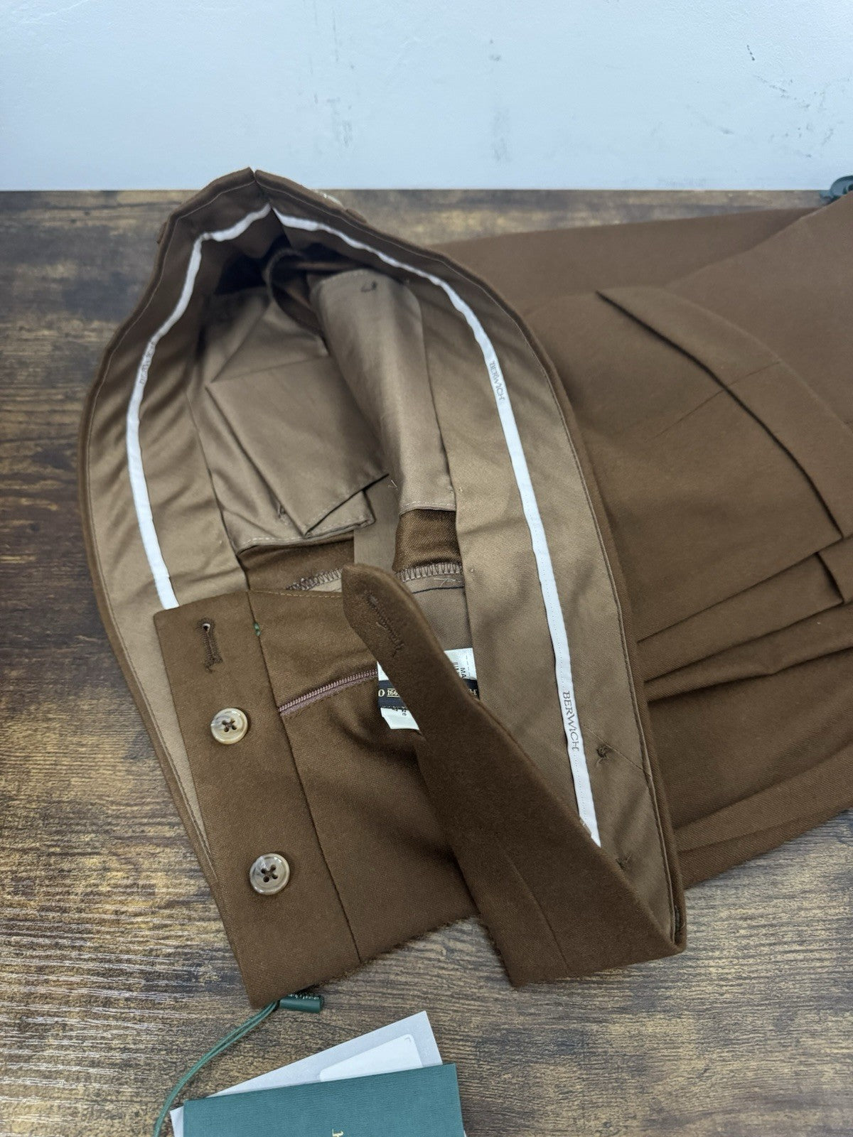 Berwich Pantalone Barber Bronzo Flanella Light Uomo 52