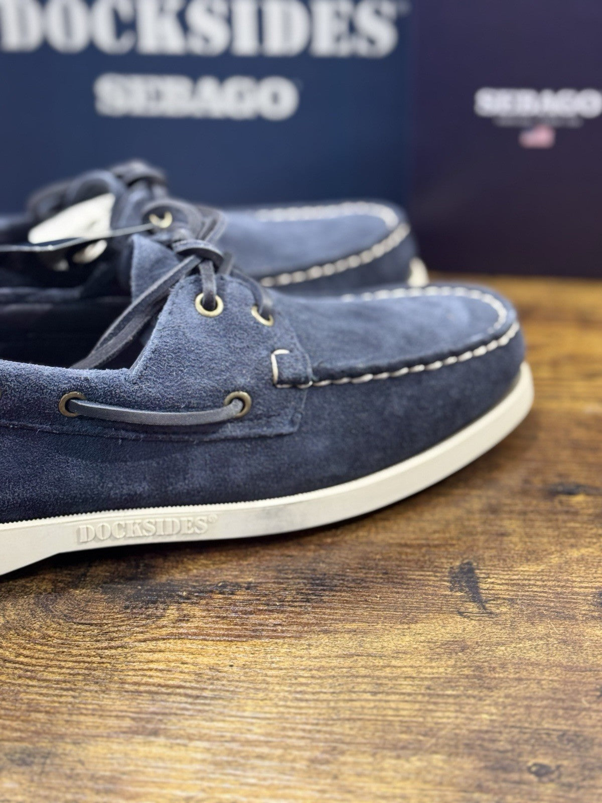 Sebago Portland Flash Out Barca   Icon Sebago Suede Blue Navy  Icon Uomo 43