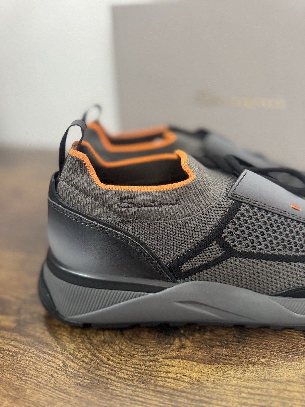 Santoni Innova Sneaker Pelle E Tessuto    Casual Luxury Santoni Scarpa Uomo 42