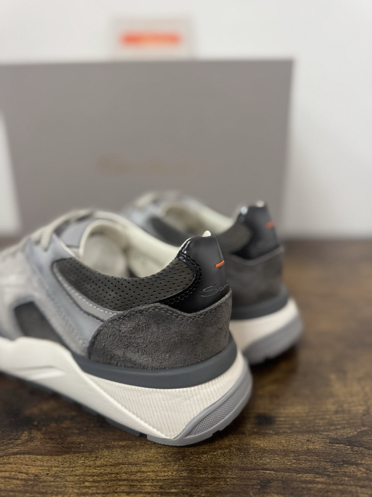 Santoni Innova Sneaker Pelle Grey   Casual Luxury Santoni Scarpa Uomo 40.5