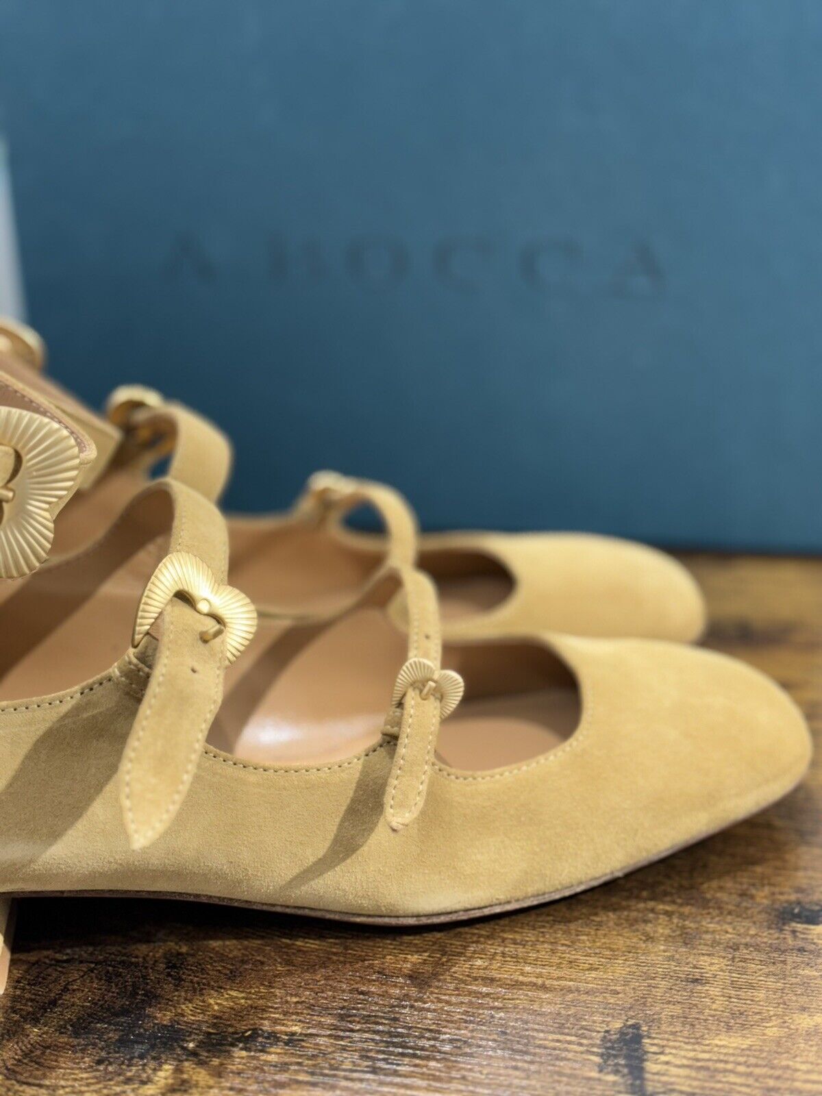 A.Bocca Two For Love Scarpa Donna Suede  Beige  Con Tacco Luxury Handmade 39.5