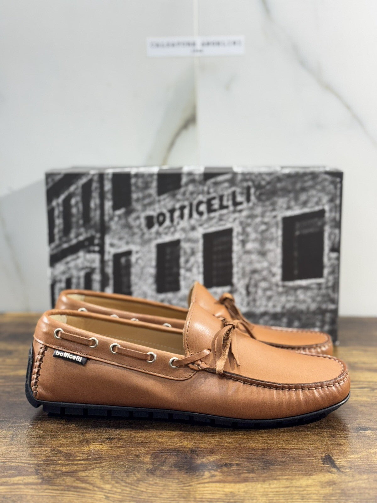 Roberto Botticelli Mocassino Uomo Driver Pelle Cuoio  Made In Italy 41