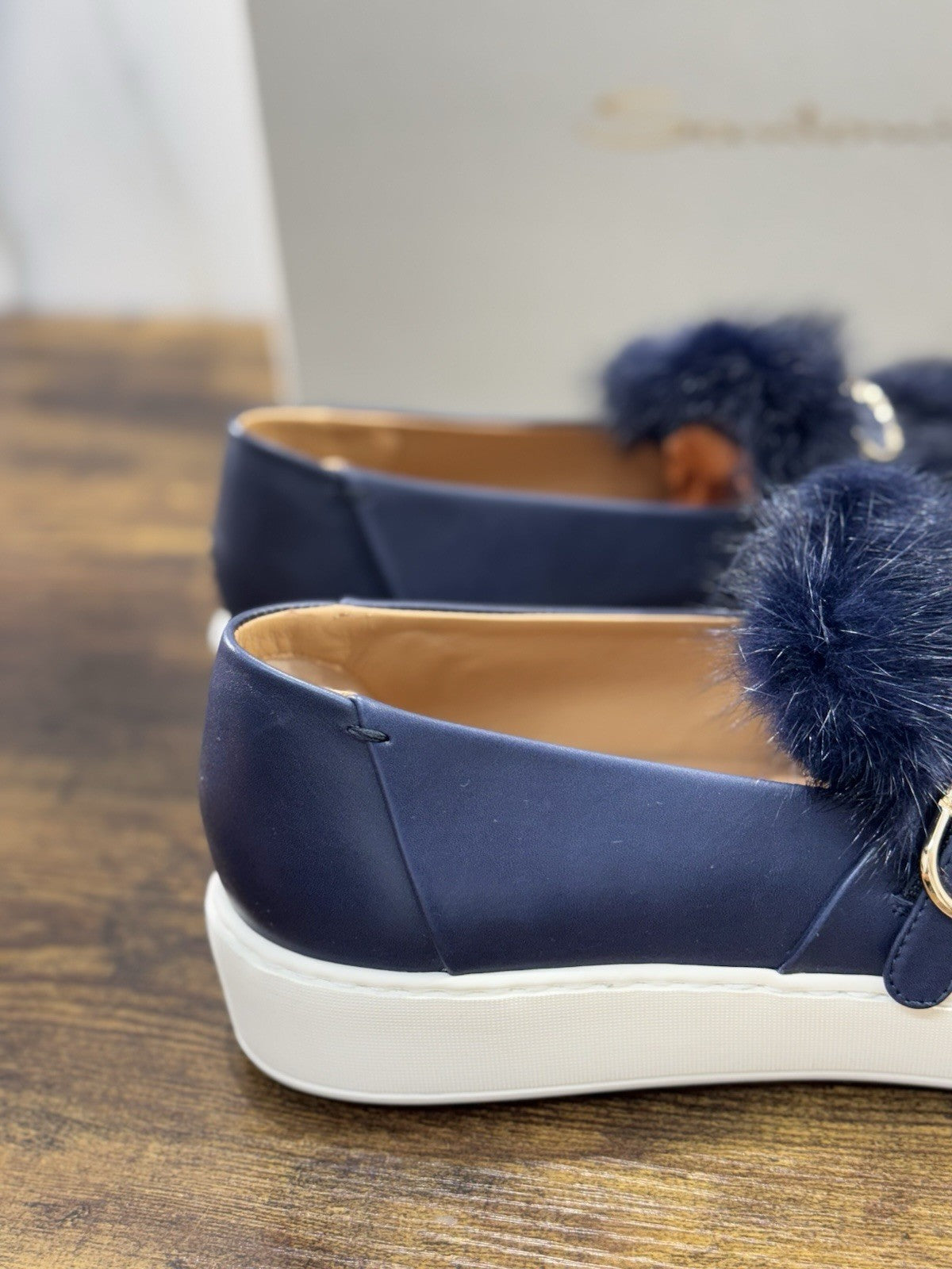 Santoni Sneaker Pelle Blu Visone   Luxury Scarpe Santoni Donna 40.5