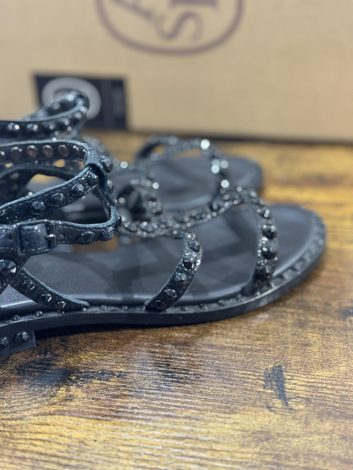 Ash Precious  Bis Sandalo Donna Pelle Nero Luxury Woman Ash Sandali 36