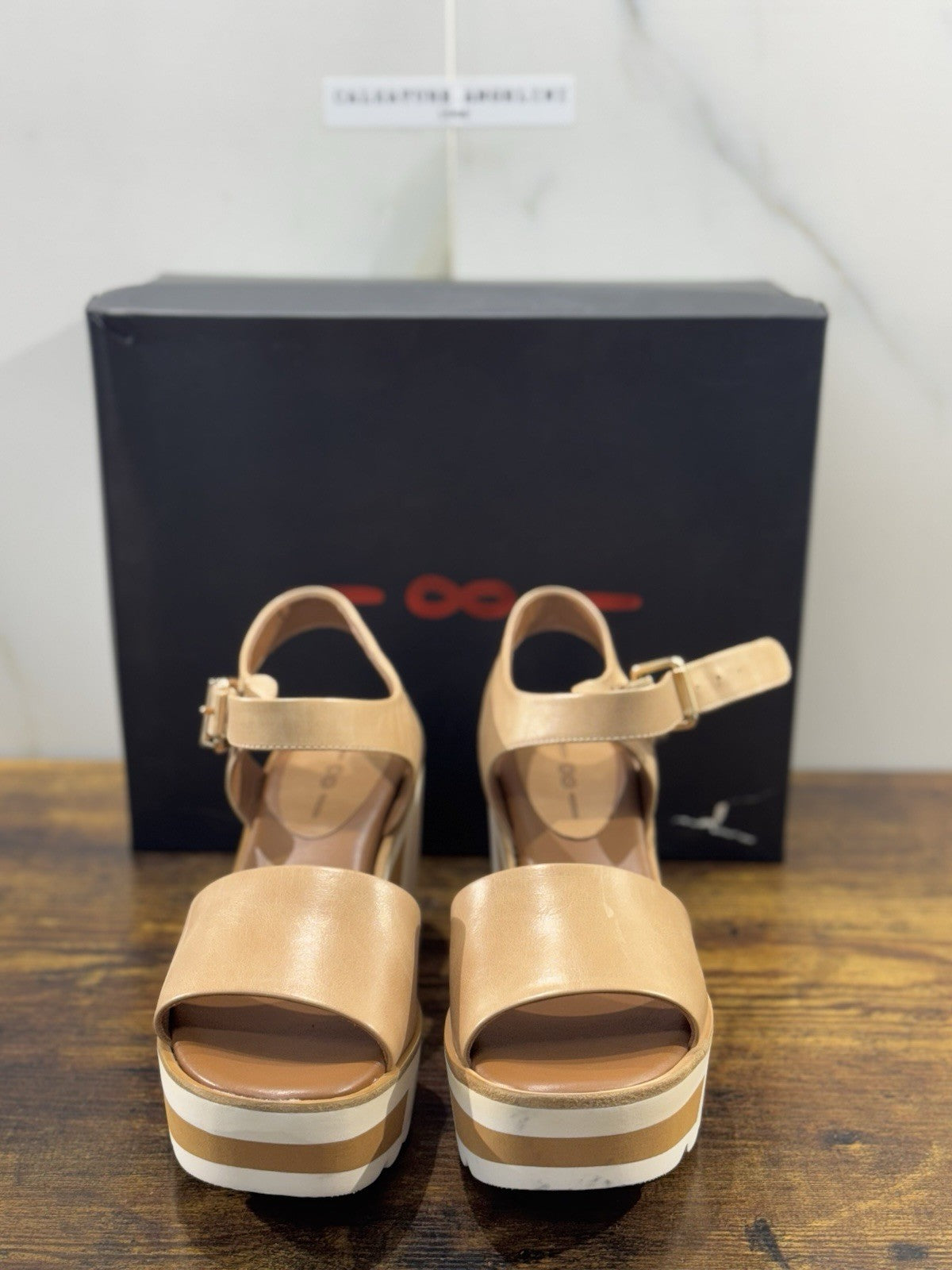 181 Alberto Gozzi Sandalo Zeppa Pelle Beige  Casual Donna 38