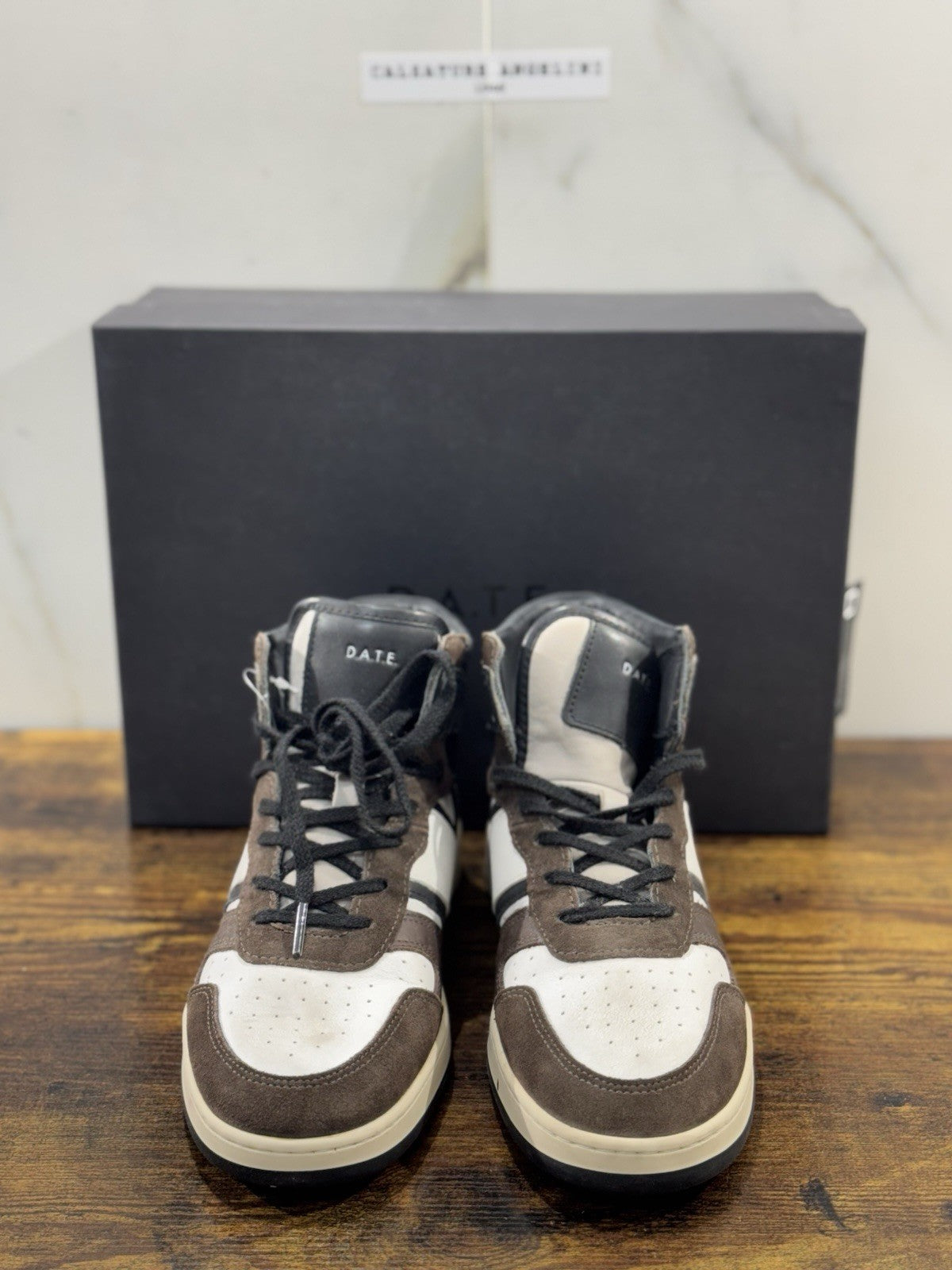 D.A.T.E Sport High Vintage   sneaker Pelle T Moro  Casual Shoes Uomo 40