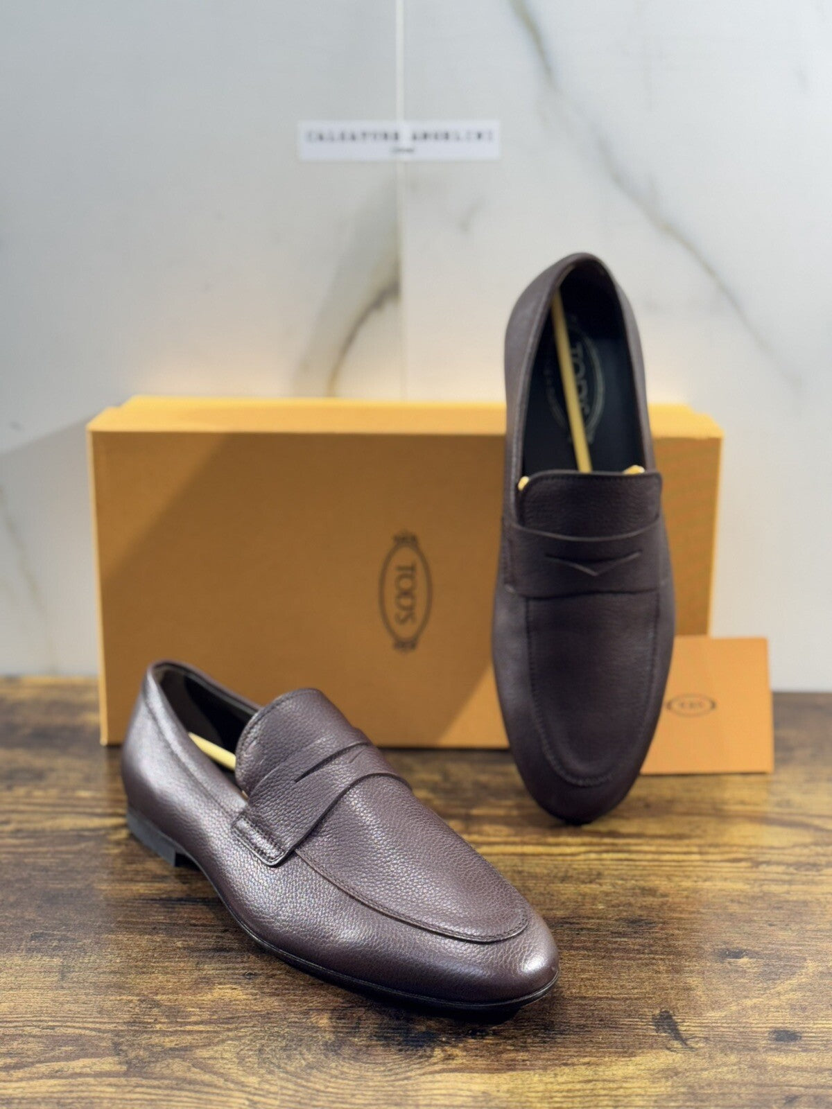 Tod’s Mocassino Uomo Fondo Cuoio Pelle Castagno   Luxury Tod’s Loafer Men 41