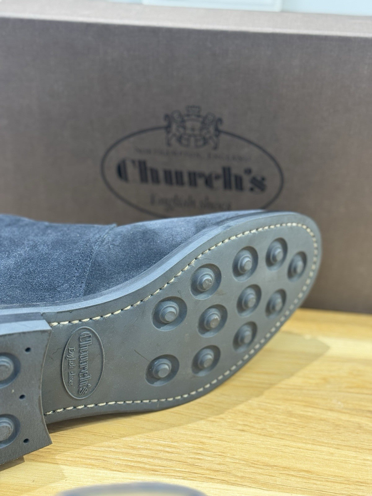 Church’s Ryder 3 81 Polacchino Suede Navy  Luxury Church’s Uomo 40
