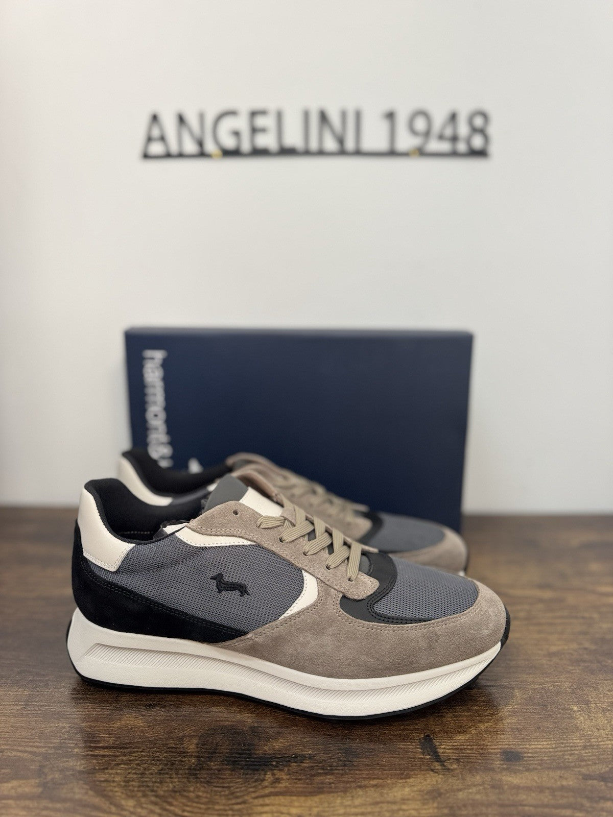 Harmont & Blaine Sneaker Suede Blu Grey Casual Uomo 44