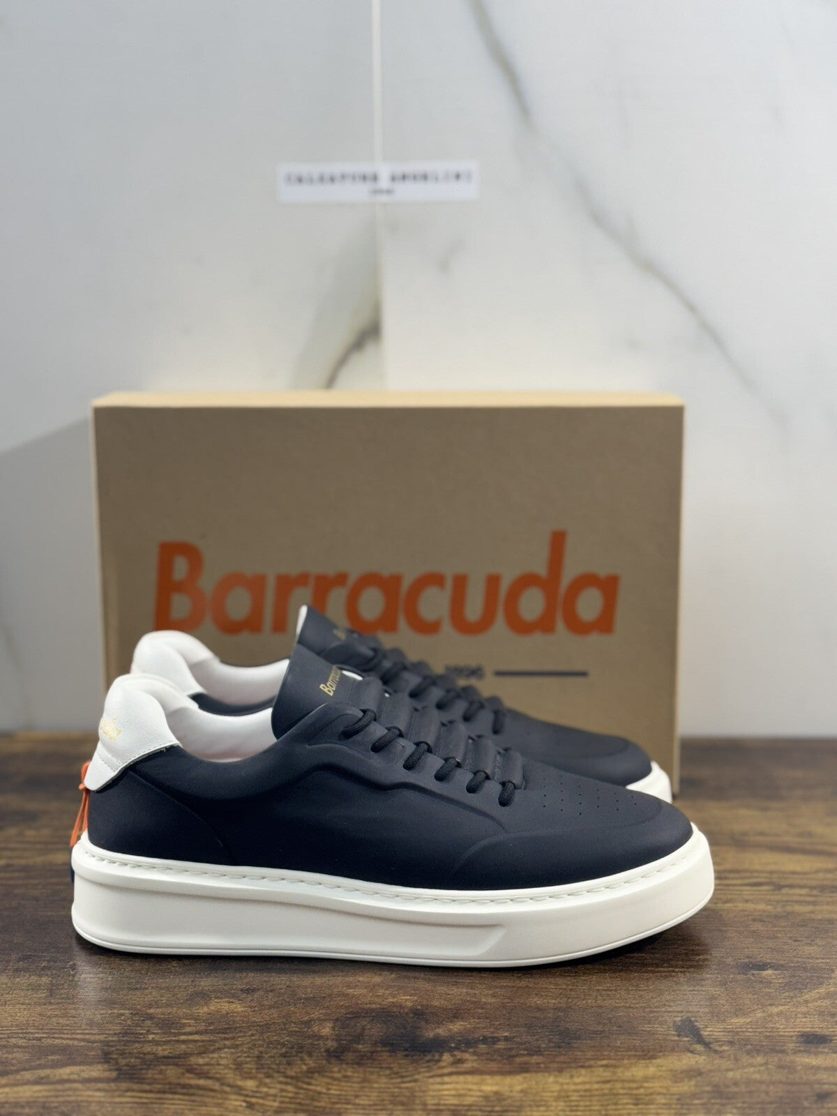 Barracuda Sneaker Donna Pelle Nera  Woman Handmade Sneaker Extra Light 41