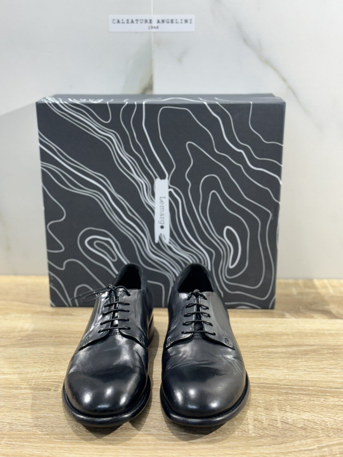 Lemargo Scarpa  Donna Derby Luxury Craftmanship   Pelle Nero  Causal Shoes 37