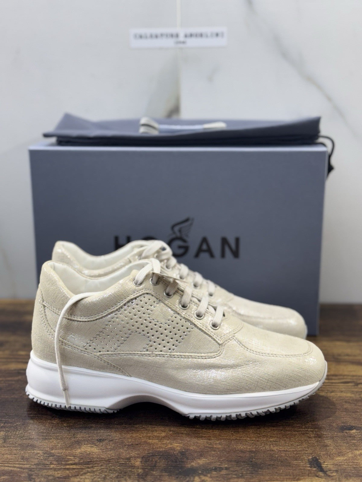 Hogan Interactive Pelle Ghiaccio H Traforata   Casual Hogan Donna 40