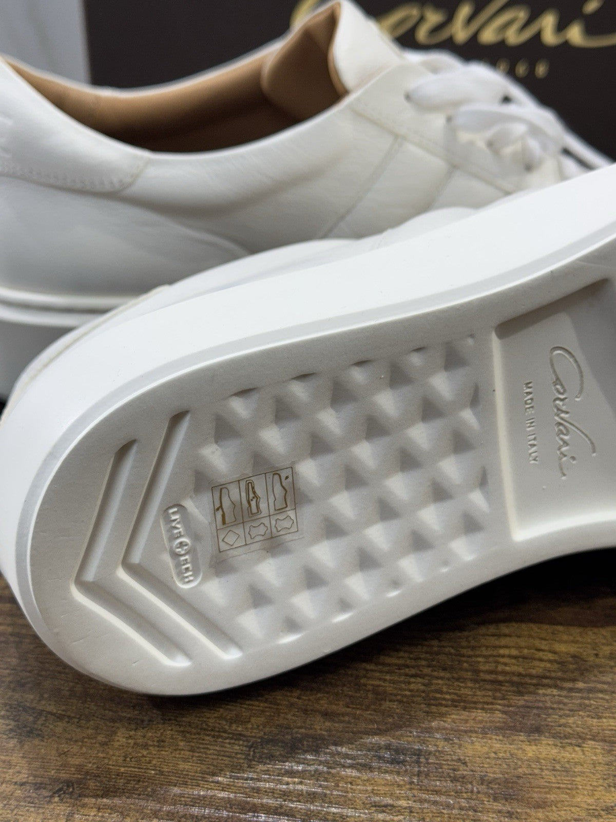 Corvari Scarpa Uomo Sneaker Extra Light Pelle Bianca Casual Uomo Corvari 43