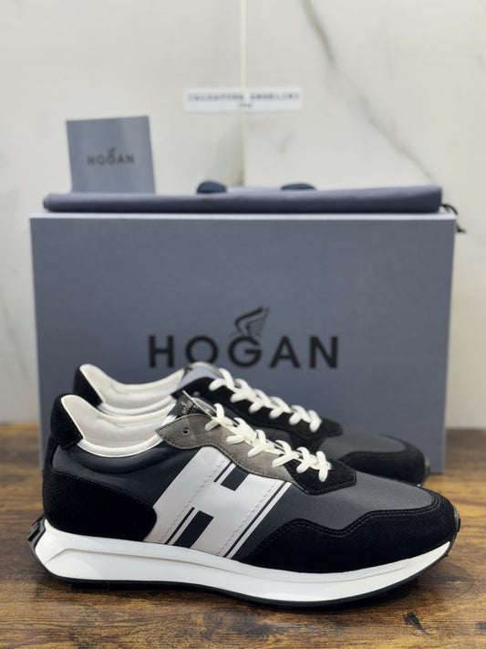Hogan H601 Sneaker Pelle Suede Nero Memory Foam   Casual Hogan Uomo 42.5