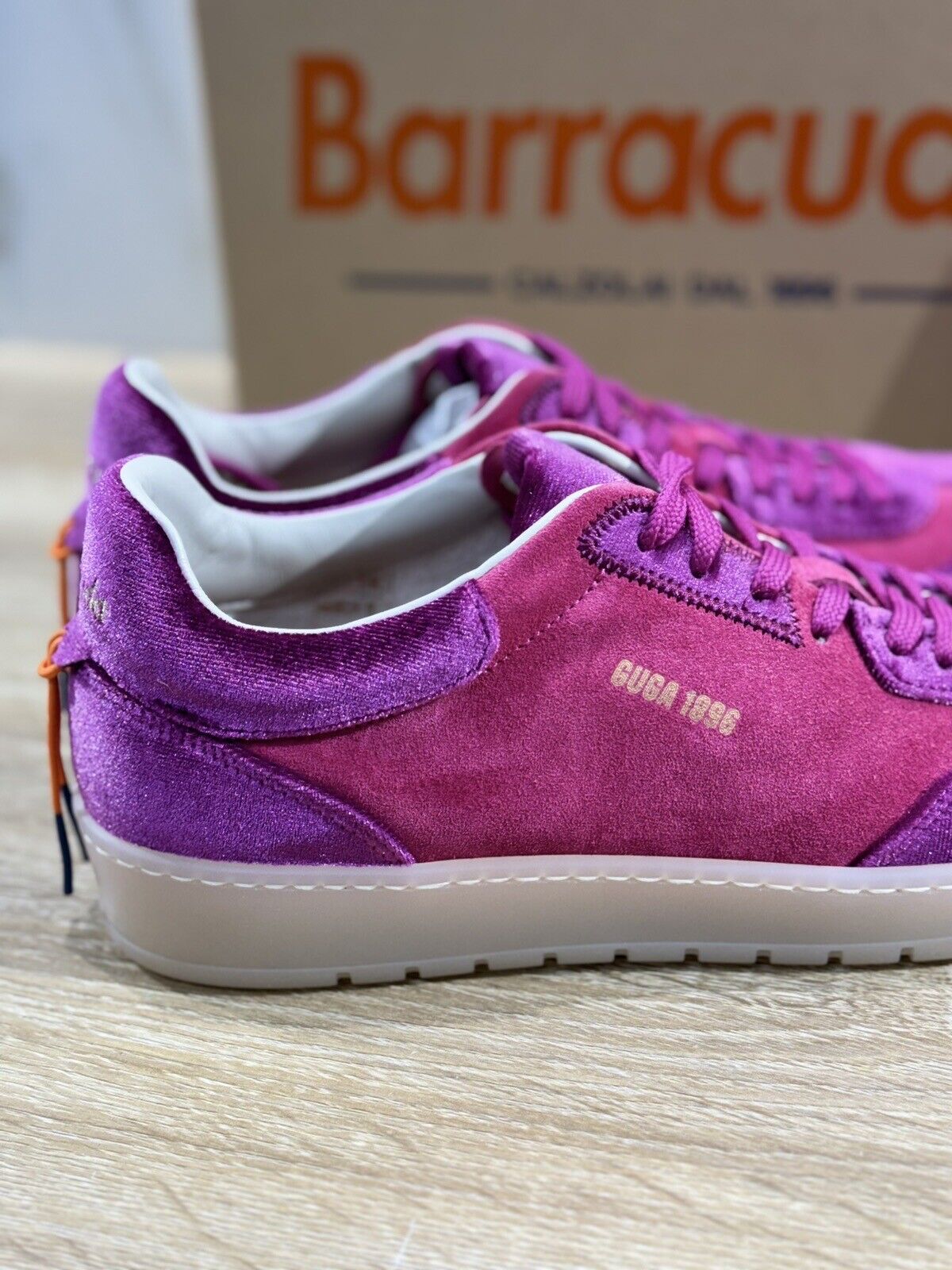 Barracuda Sneaker Donna Viola  Casual Woman Handmade Sneaker 41