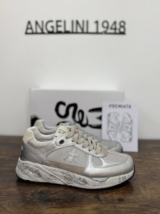 Premiata Mase Sneaker Pelle Silver Strass Casual Premiata Donna 39
