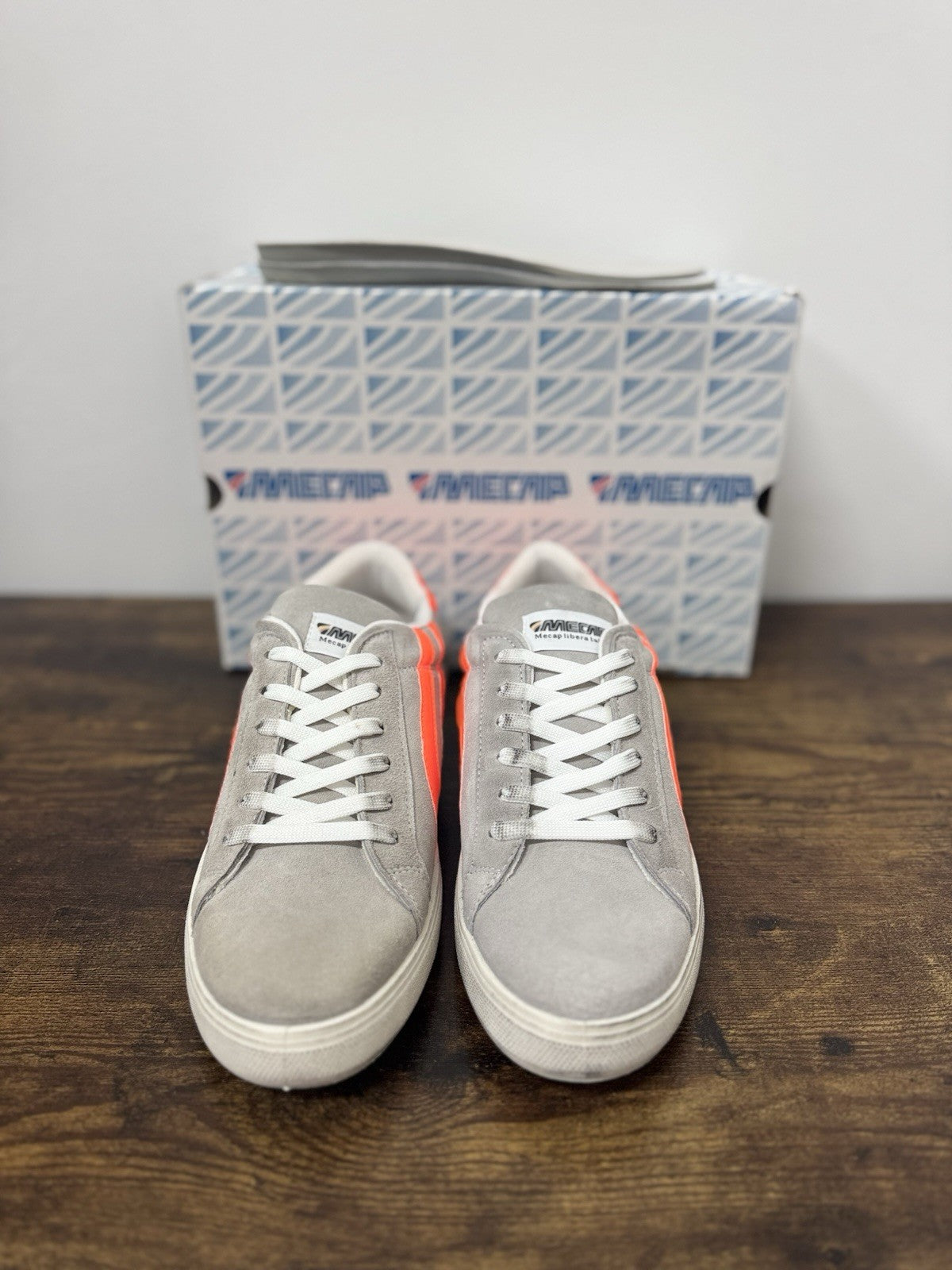 Mecap Sneaker Pelle Suede Grey  Casual 100% Made In Italy Mecap Uomo 40