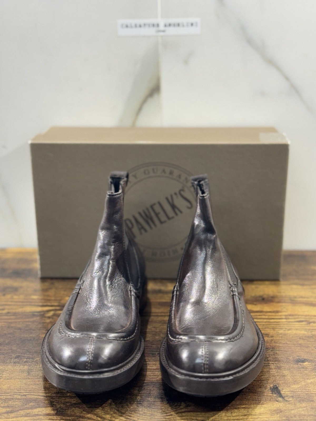 Pawelk’s Chelsea Boot Uomo Pelle Brown Hand  Made In Italy 39