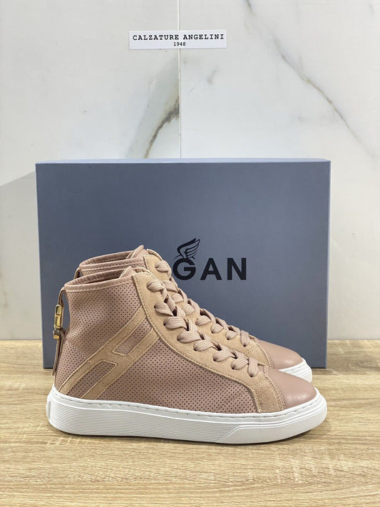 Hogan Sneaker Donna H366 Hi Top Sneaker In Pelle Phard  Casual Donna Sneaker 35