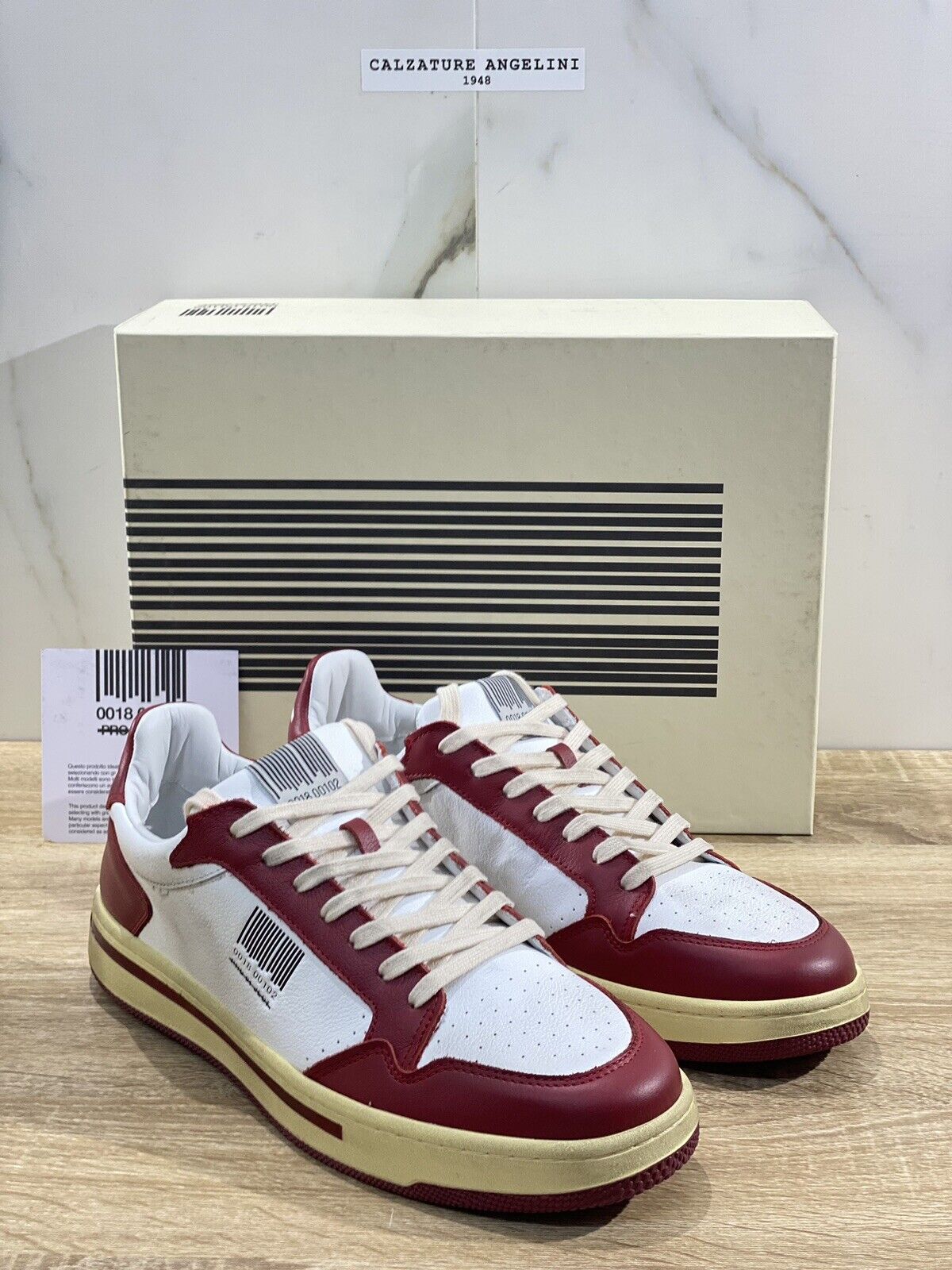 Project 001 Sneaker Uomo Pelle Bianca Red Casual Shoes Men Sneaker 45