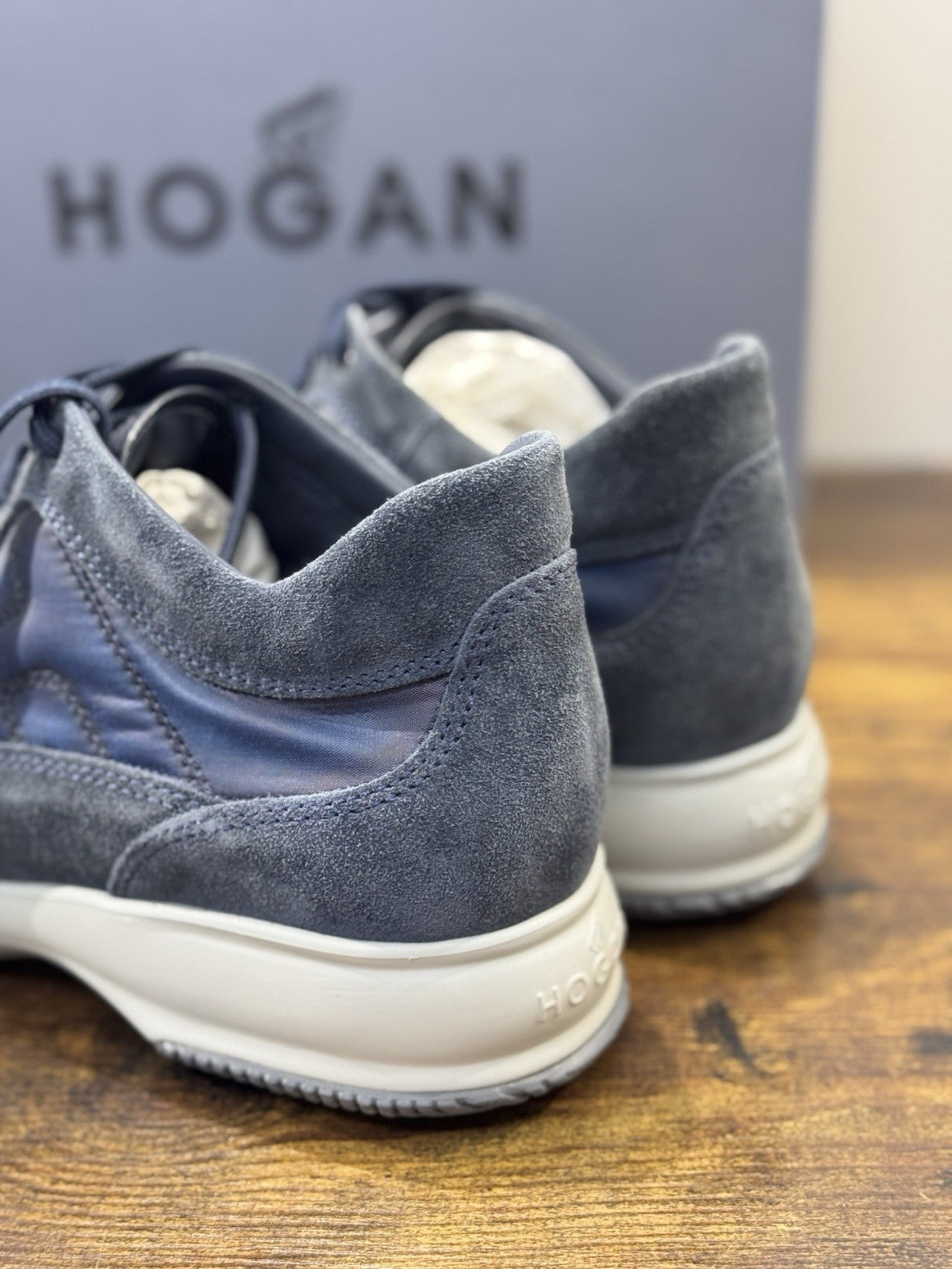 Hogan Interactive Suede Blu  Casual Uomo Hogan 42