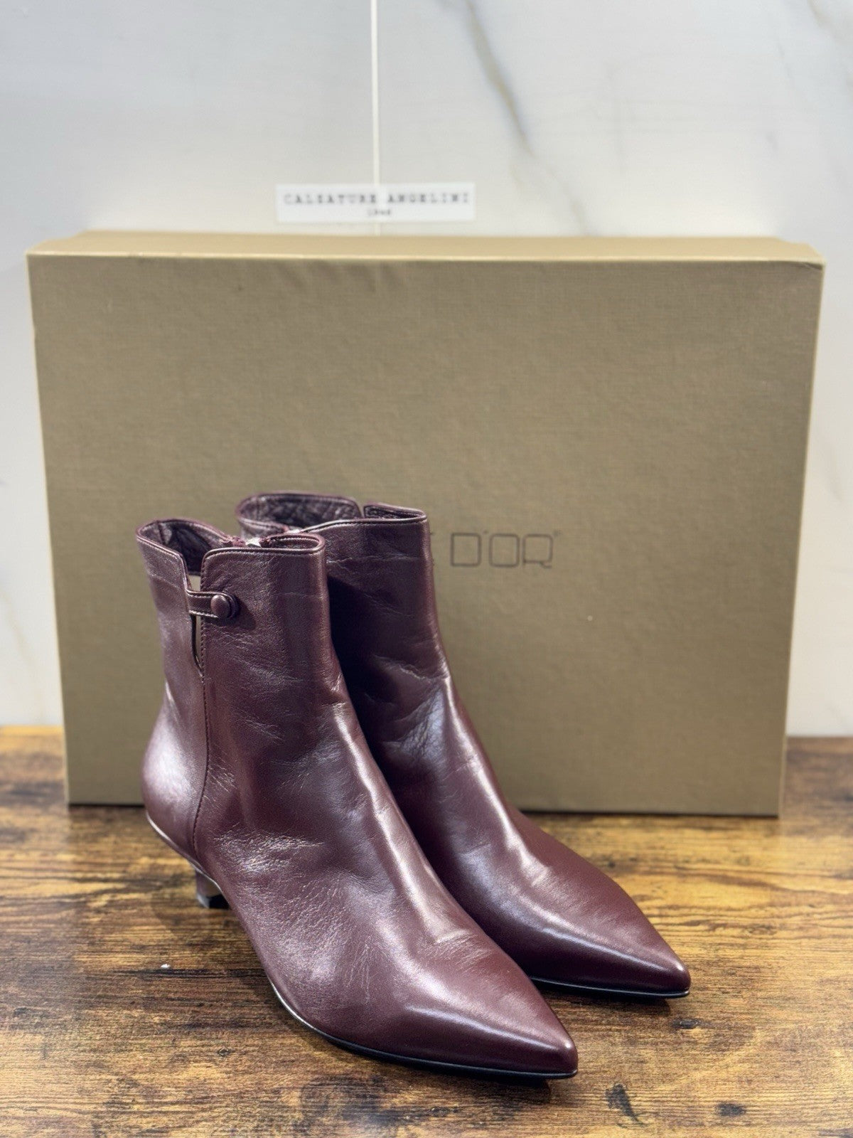 Pomme D’or Stivaletto   Pelle Bordo’     Casual Luxury Boot  Donna 41