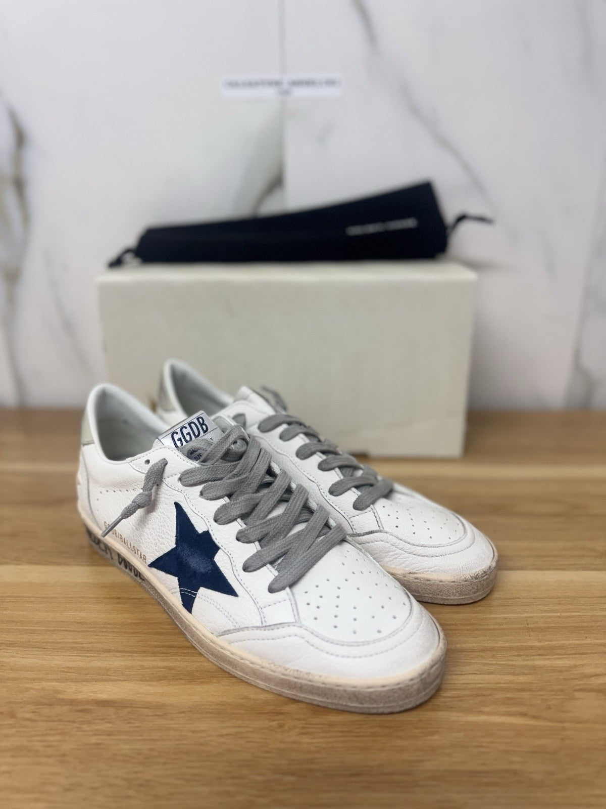 Golden Goose Ball Star White Blu Ice    Luxury Golden Goose Uomo 45