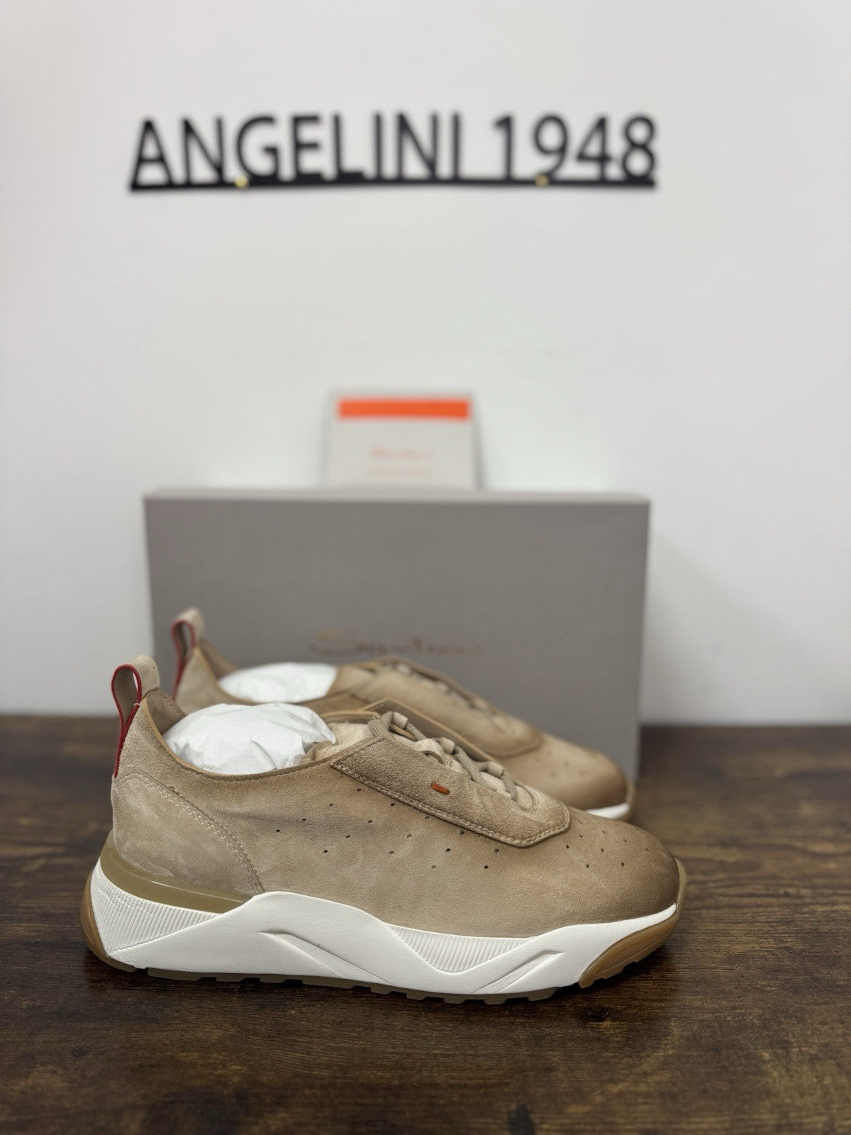 Santoni Sneaker Innova  Suede Beige Casual Scarpa Santoni 39.5