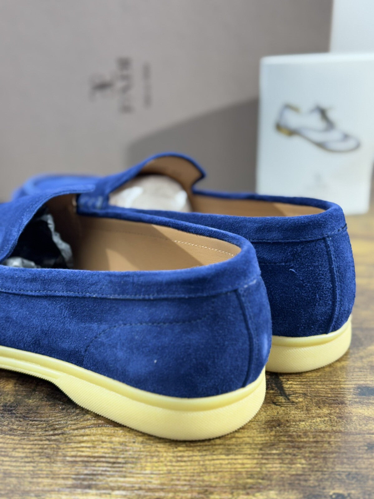 Fabi Mocassino  Uomo Suede Blu    Handmade Fabi Luxury  Loafer Summer Walk 41