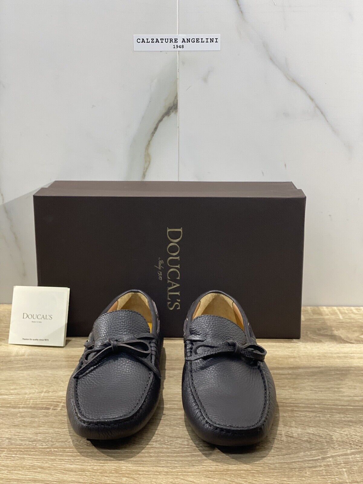 Doucal’s Mocassino Uomo Nova Driver Pelle Testa Moro Luxury Men  40.5