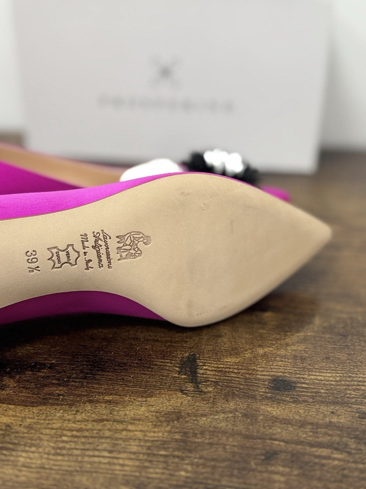 Prosperine Ballerina Décolleté   Raso Fuxia Flat  Scarpa Donna 39.5