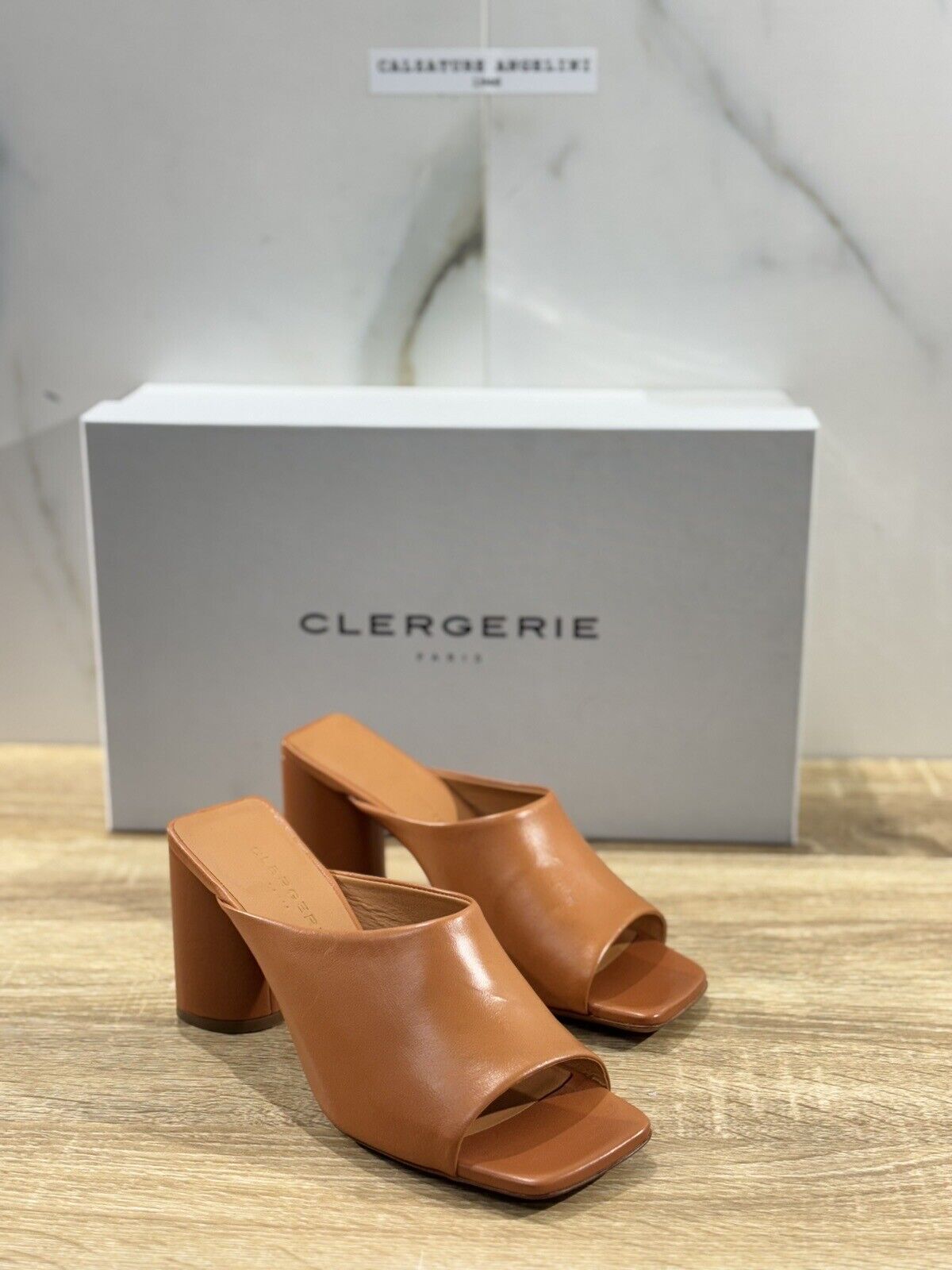 Clergerie Sandalo Donna Jodie    Pelle Cuoio Tacco    Luxury Clergerie 38.5