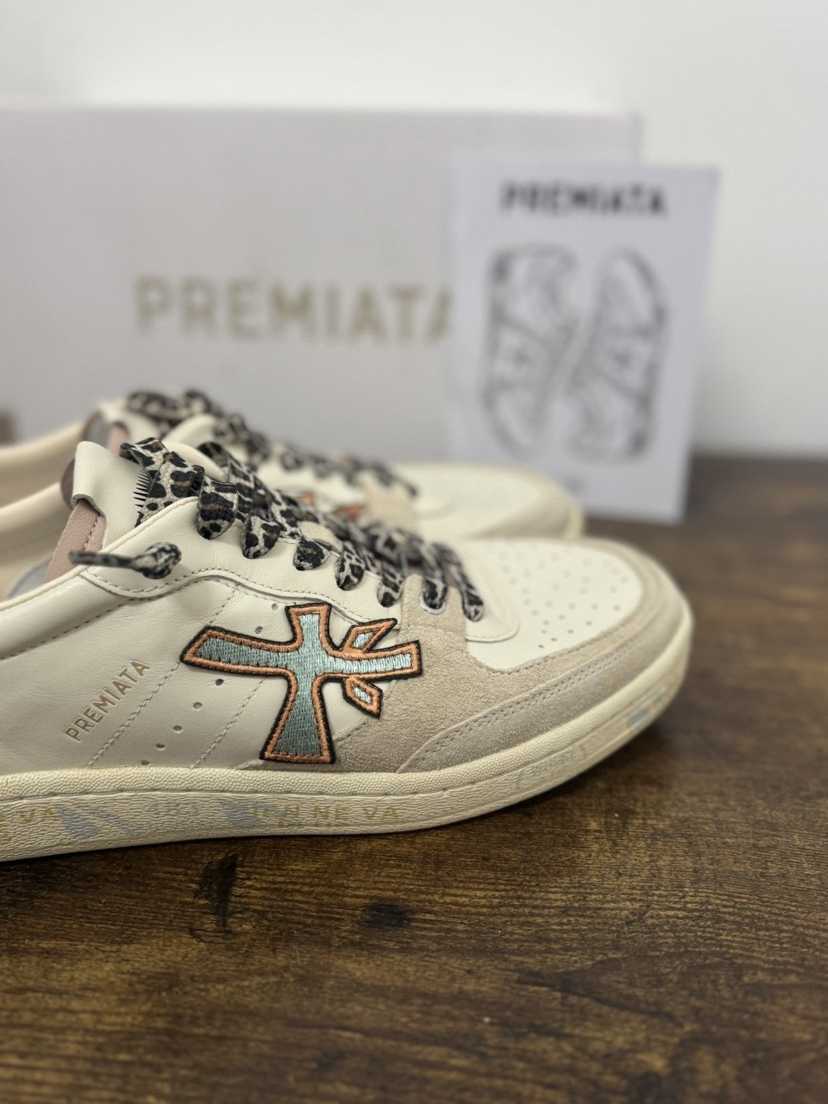 Premiata Clayd Basket Sneaker Pelle Bianca Casual Premiata Donna 41