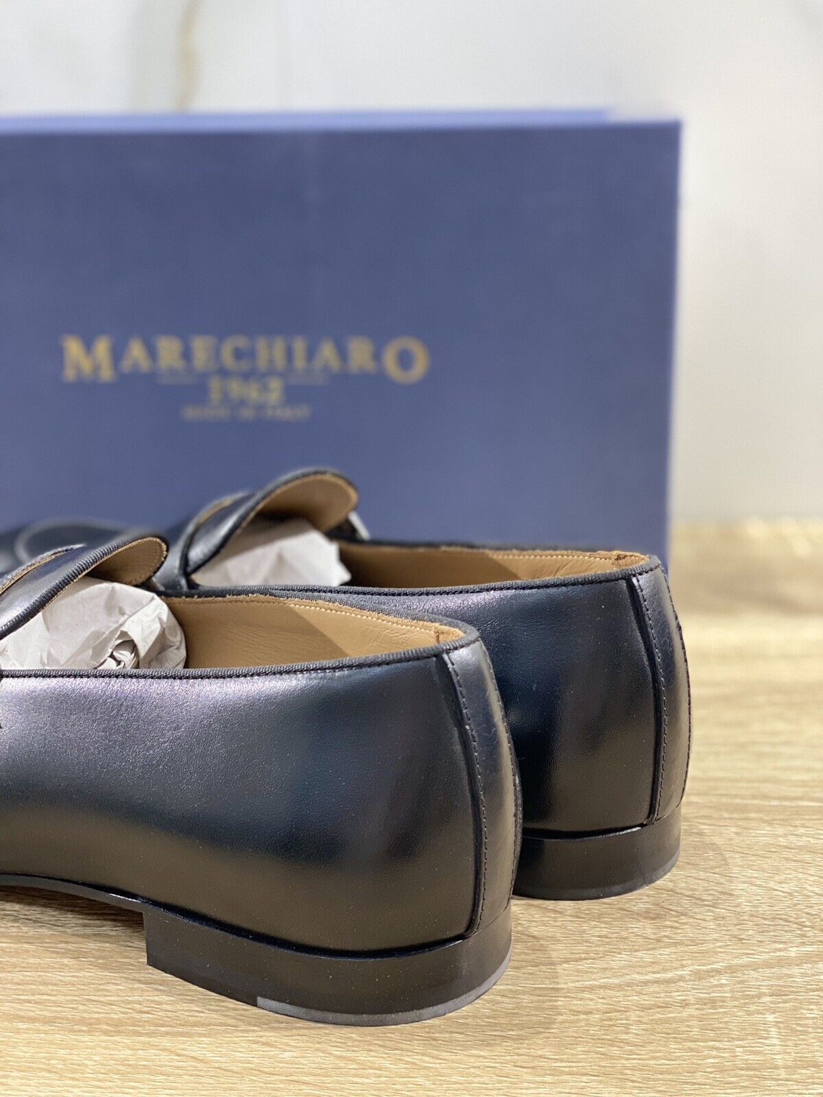 Marechiaro 1962 Mocassino Uomo Double Buckle Fully Made In Italy Pelle Nero 44