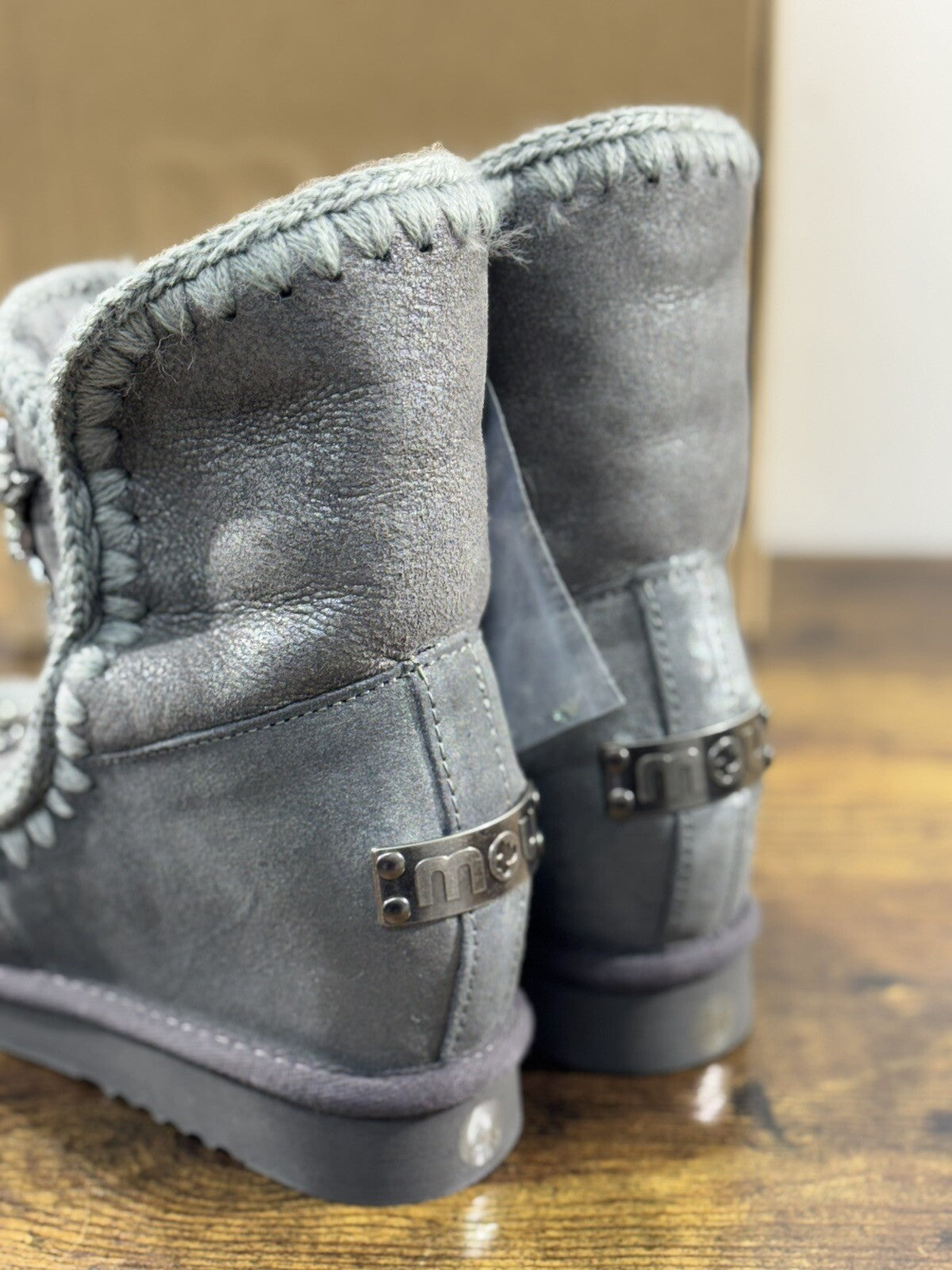 Mou Inner Wedge Short Crystal Laminato Casual Mou Woman Boot 36