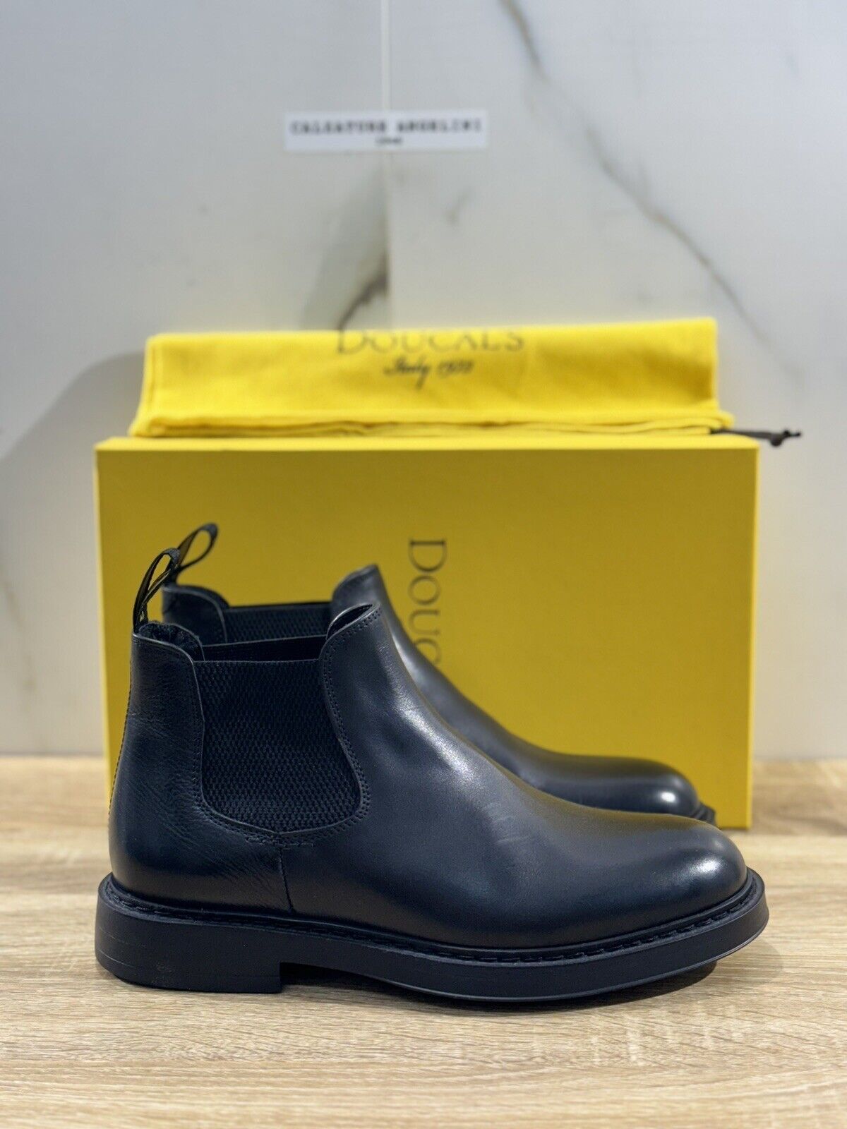 Doucal’s Chelsea Boot Uomo   Luxury Men Doucal’s Men Boot Pelle Nero 40