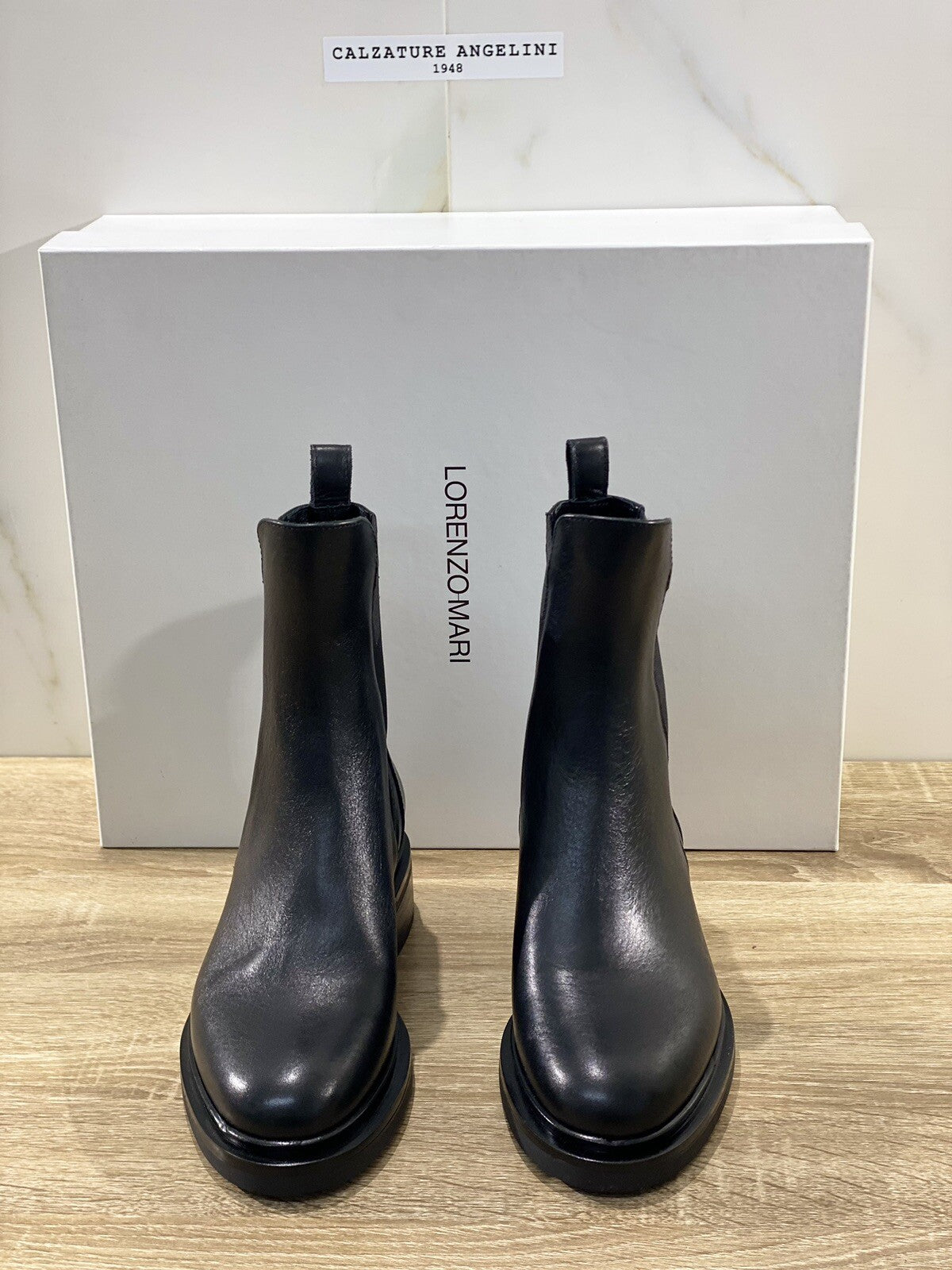 Lorenzo Mari Chelsea boot Donna pelle nera casual boot woman 36