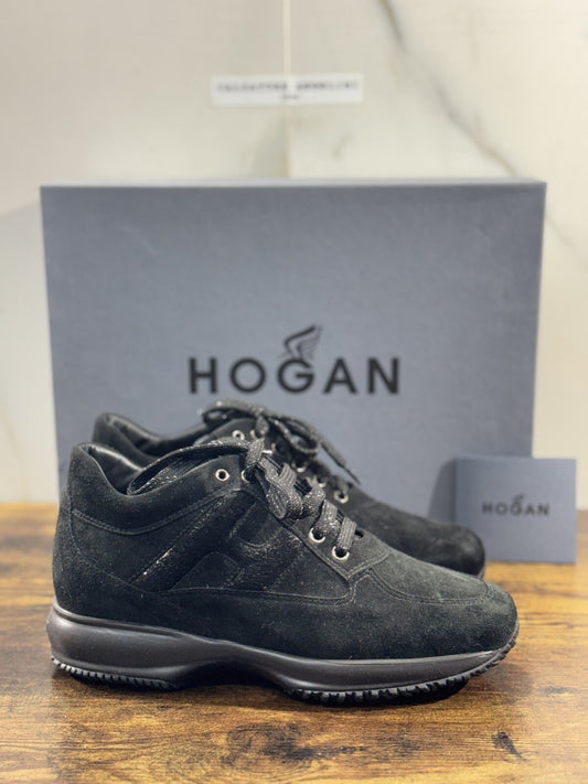 Hogan Interactive Donna Sneaker  Suede Nero   Luxury Hogan Woman 37