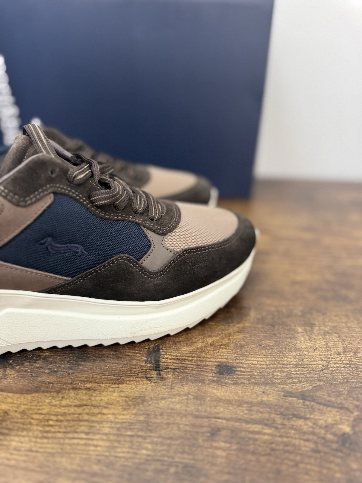 Harmont & Blaine Sneaker Suede Testa Moro Taupe  Casual Uomo 39