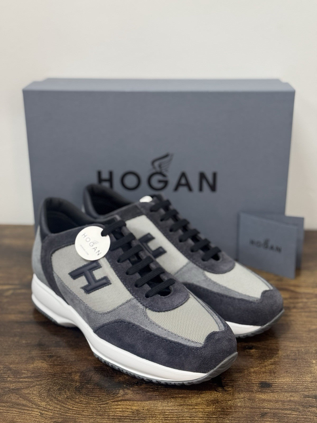Hogan New Interactive Suede Blu Avio  Casual Sneaker Hogan Uomo 39