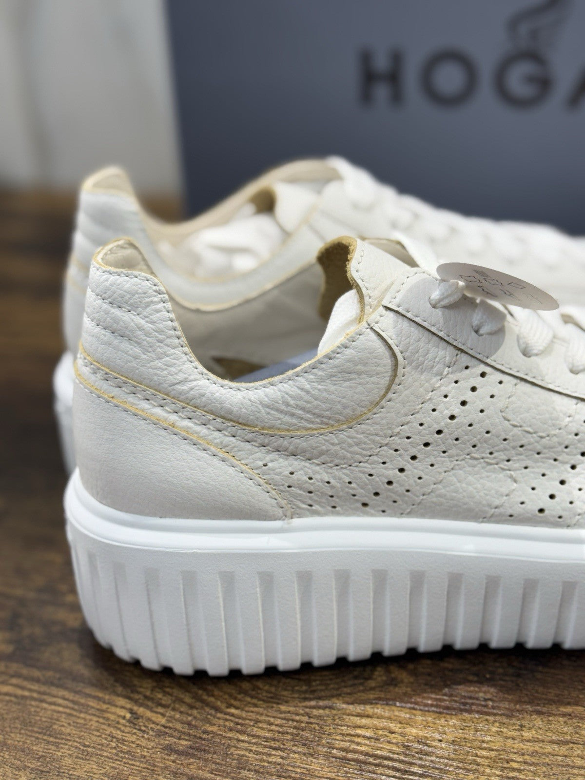 Hogan H Stripes Sneaker Pelle White Forata   Memory Foam Scarpa Hogan Donna 36