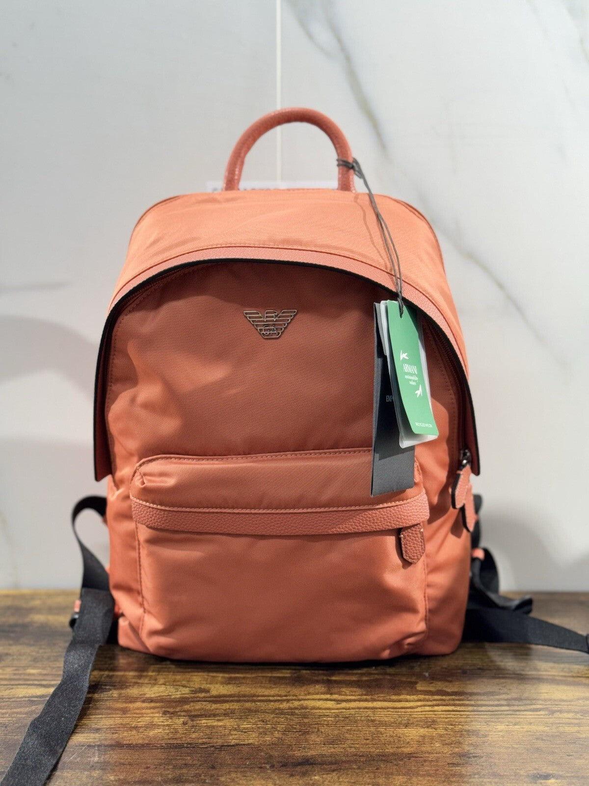 Emporio Armani Zaino Donna Arancio Recycled Nylon   Armani Woman Backpack