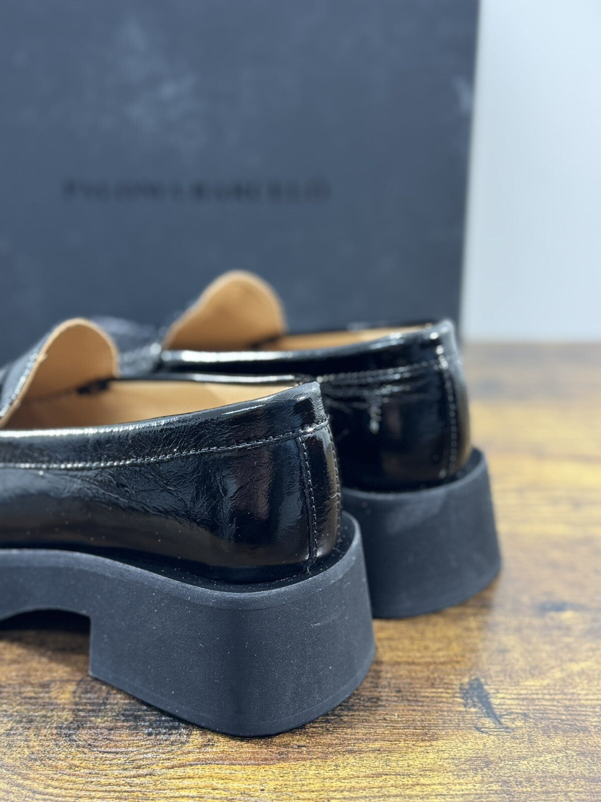 Paloma Barcelo’ Mocassino Donna Feather   Pelle Nera    Casual Loafer 40