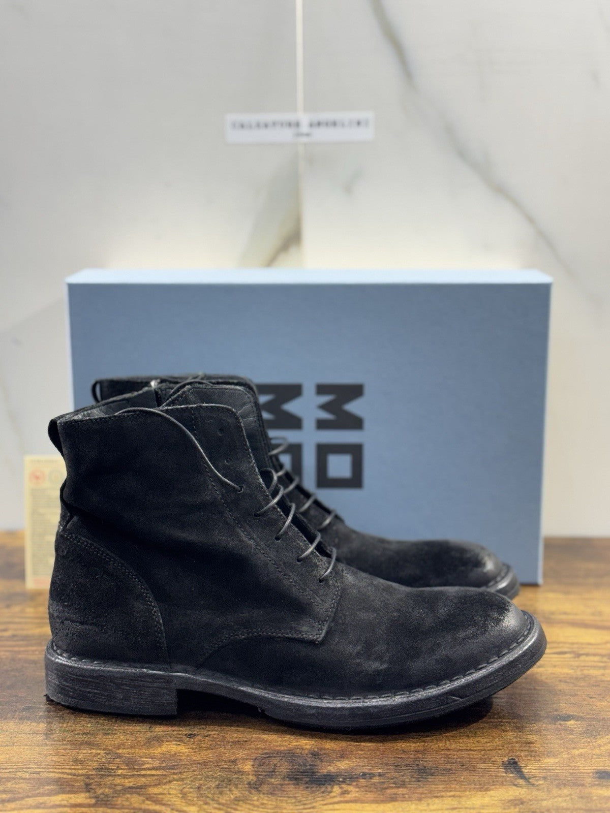 Moma Polacco Uomo Suede Nero Casual Boot Men Moma 41.5