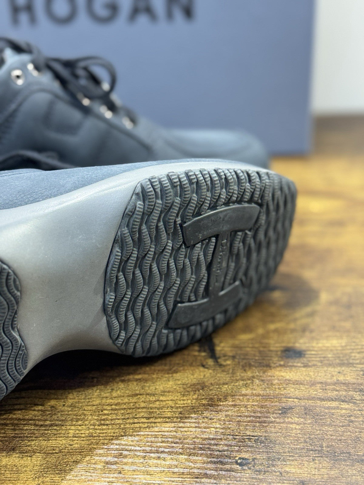 Hogan Interactive Pelle Nabuk Blu Casual Scarpa Hogan Uomo 41