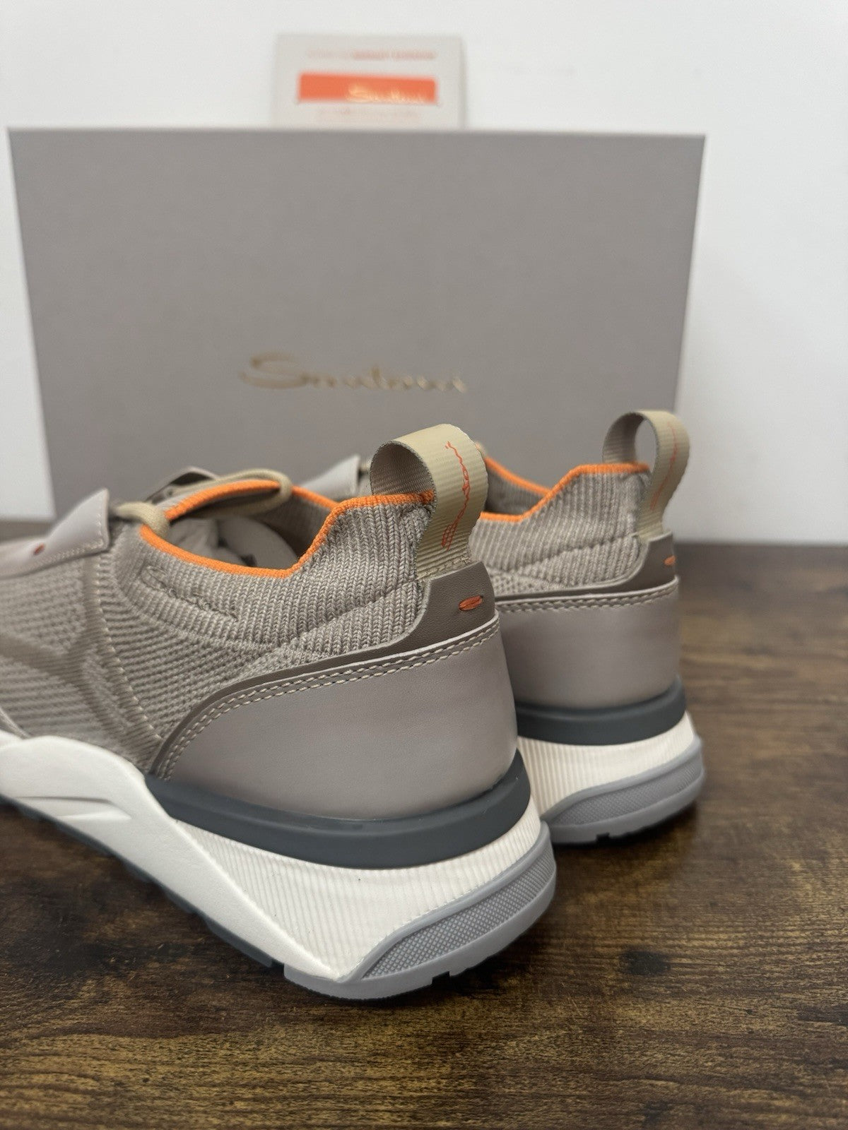 Santoni Innova Sneaker Beige Casual Luxury Santoni Scarpa Uomo 41.5